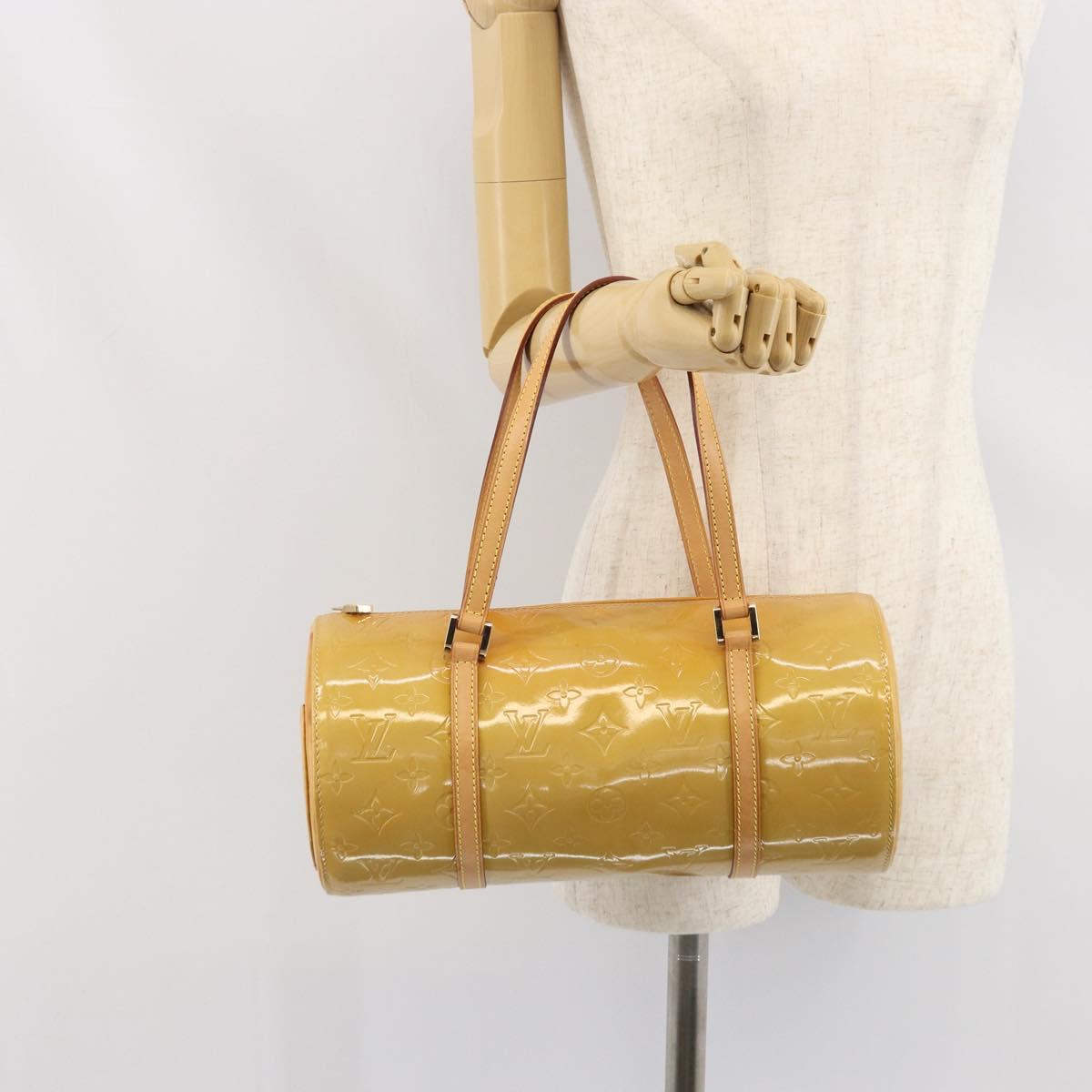LOUIS VUITTON Monogram Vernis Bedford Hand Bag Beige M91006 LV Auth ka2168