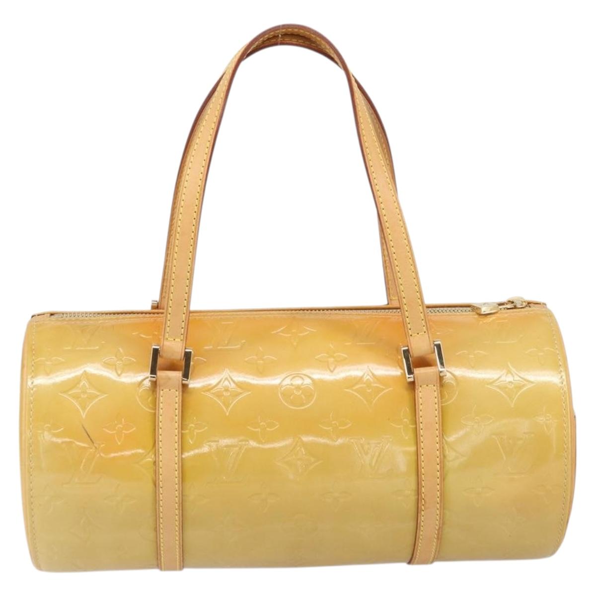 LOUIS VUITTON Monogram Vernis Bedford Hand Bag Beige M91006 LV Auth ka2168