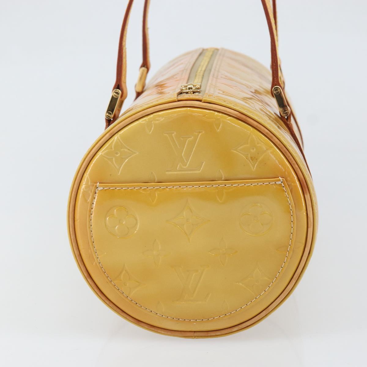 LOUIS VUITTON Monogram Vernis Bedford Hand Bag Beige M91006 LV Auth ka2168