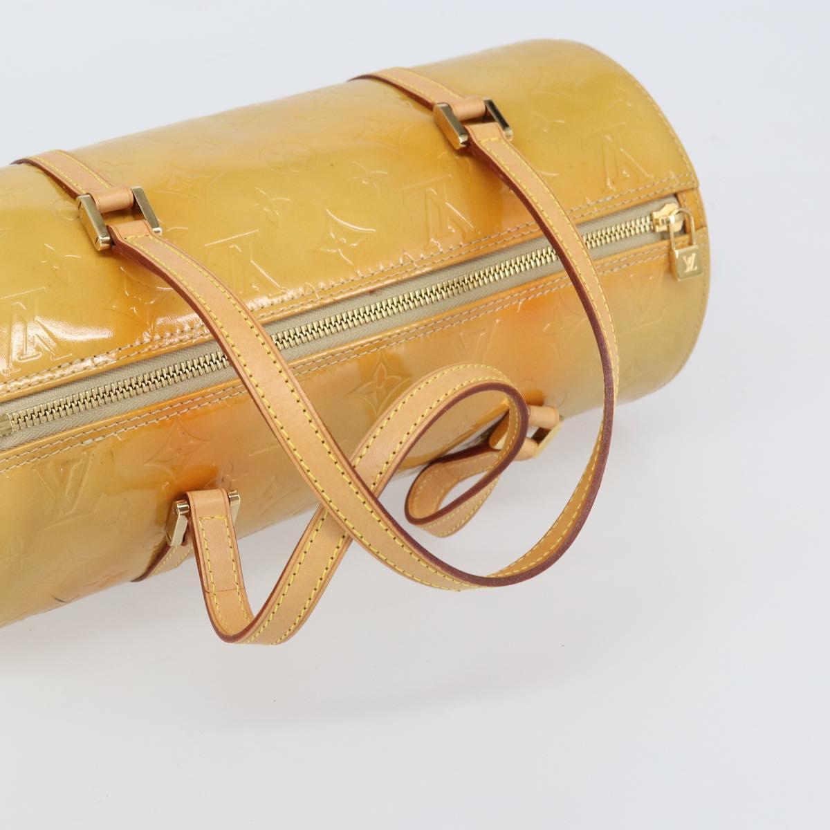 LOUIS VUITTON Monogram Vernis Bedford Hand Bag Beige M91006 LV Auth ka2168