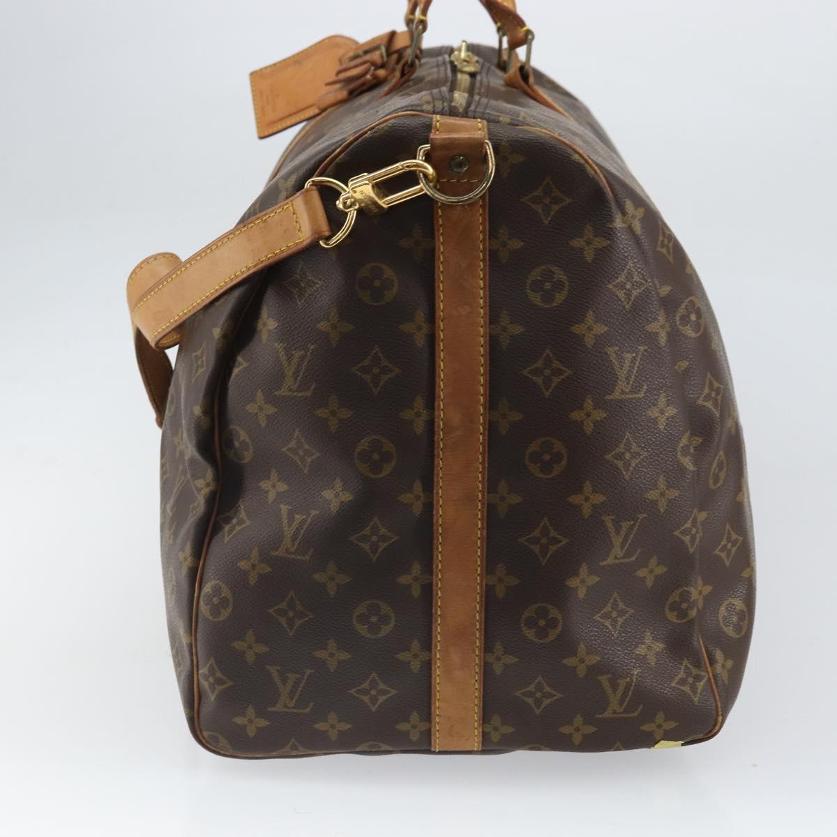 LOUIS VUITTON Monogram Keepall Bandouliere 60 Boston Bag M41412 LV Auth ka2170