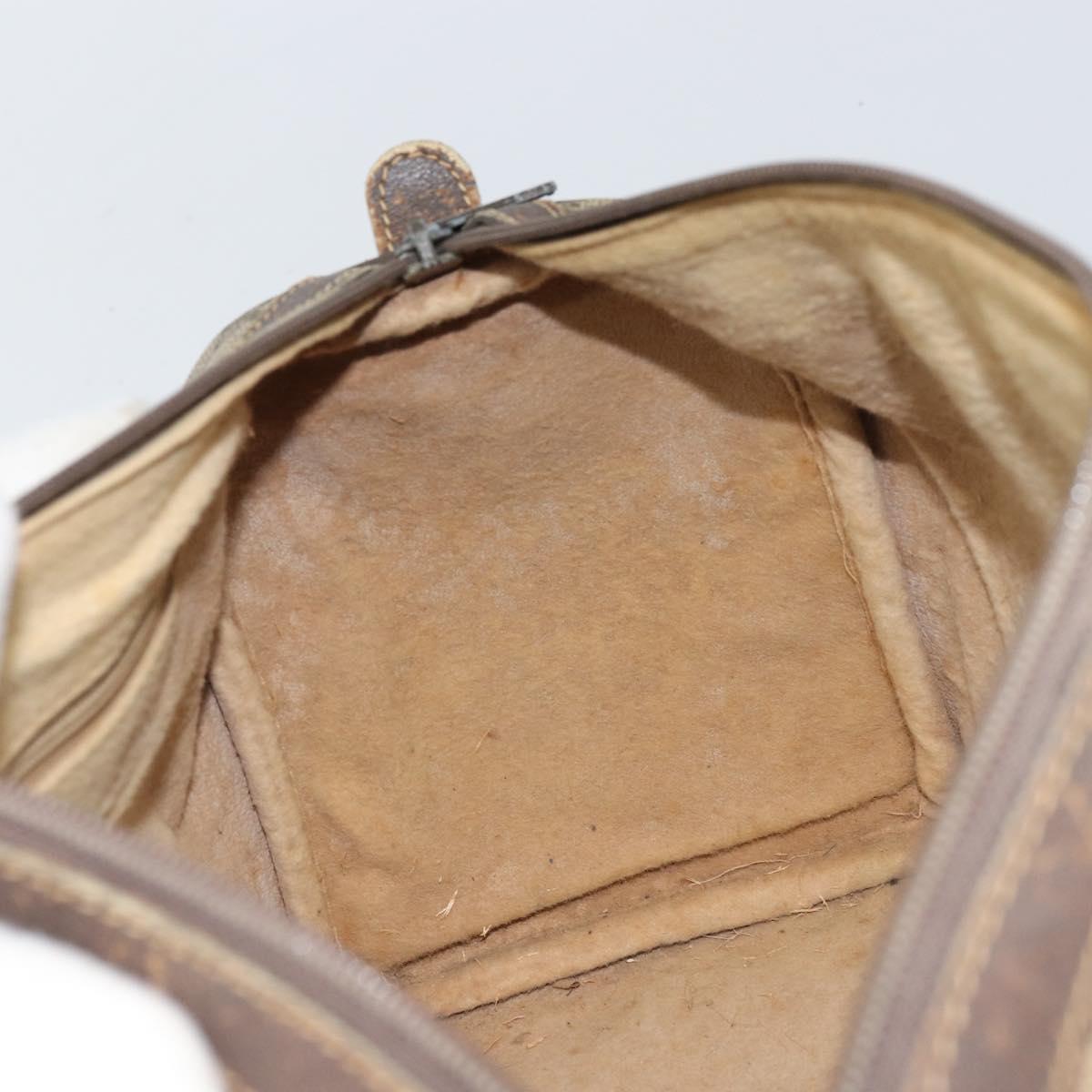 GUCCI GG Supreme Web Sherry Line Hand Bag PVC Beige Gold 24 012 3842 Auth ka2171