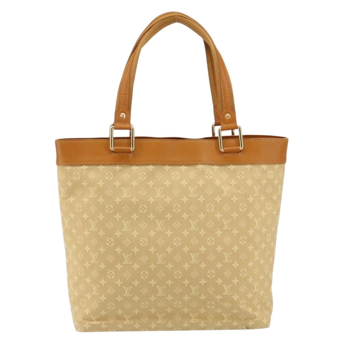 LOUIS VUITTON Monogram Mini Lucille GM Tote Bag Beige M92683 LV Auth ka218