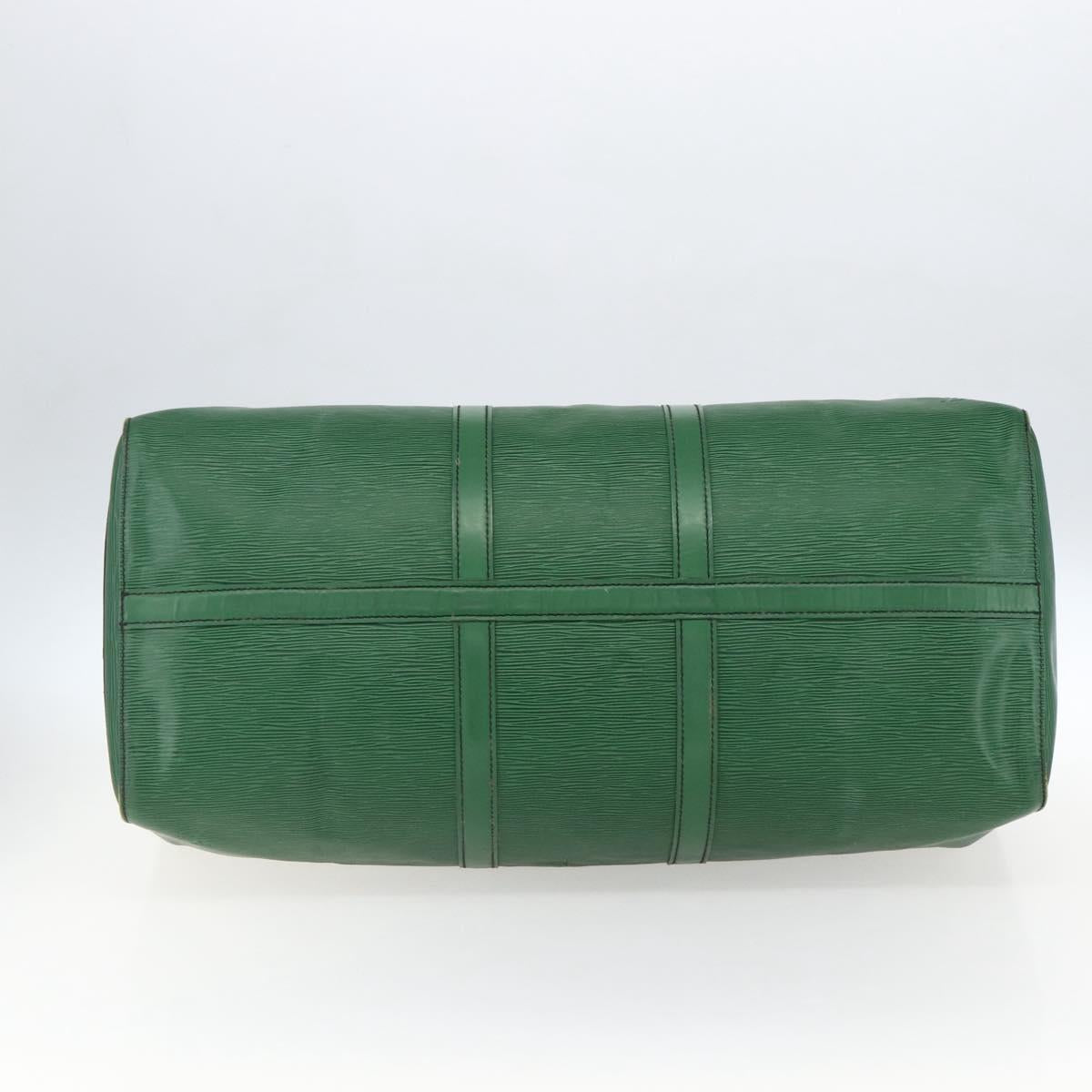 LOUIS VUITTON Epi Keepall 55 Boston Bag Green M42954 LV Auth ka2185