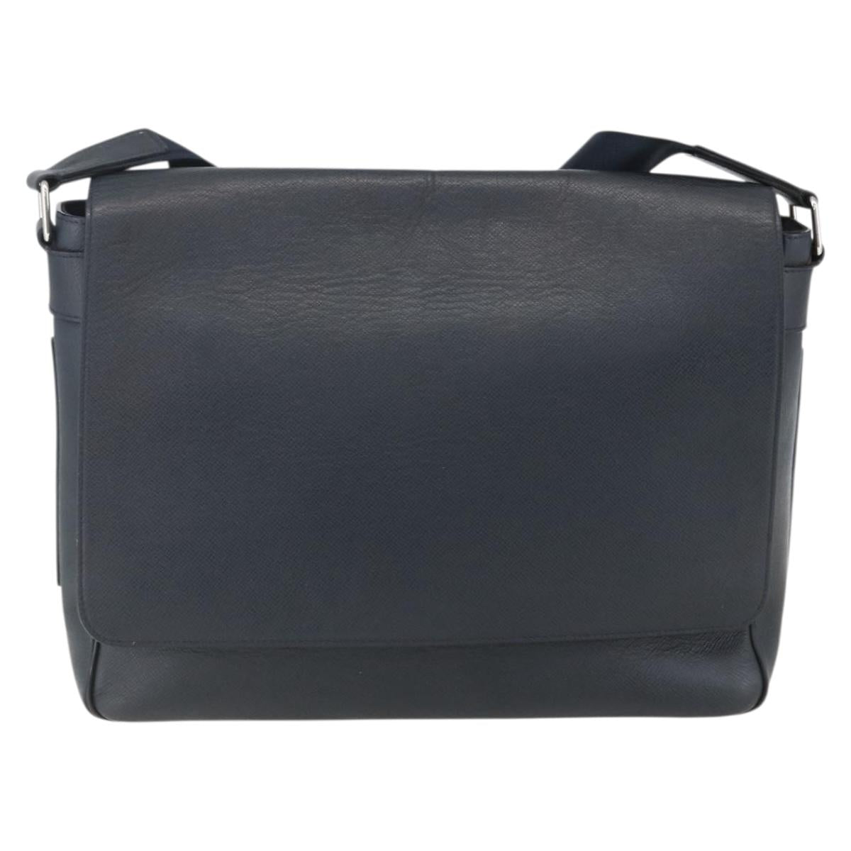 LOUIS VUITTON Taiga Roman MM Shoulder Bag Boreal M32624 LV Auth ka2186