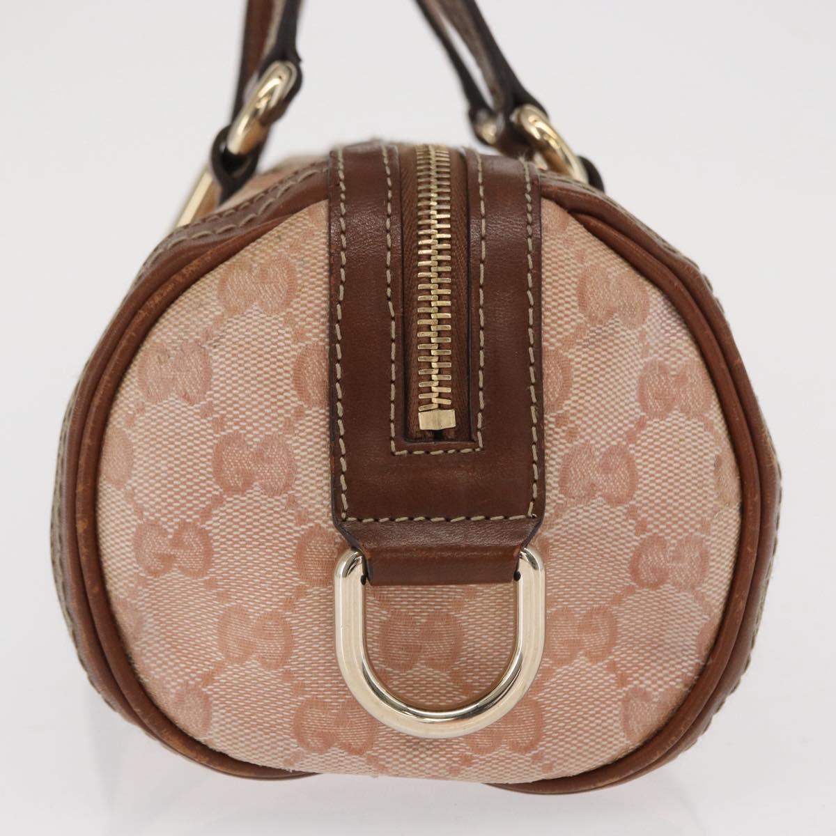GUCCI GG Crystal Hand Bag Coated Canvas Pink Gold 181485 Auth ka2189