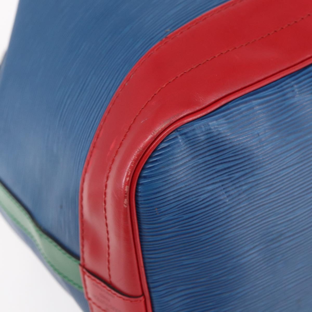 LOUIS VUITTON Epi Tricolor Noe Shoulder Bag Blue Red Green M44082 LV Auth ka219