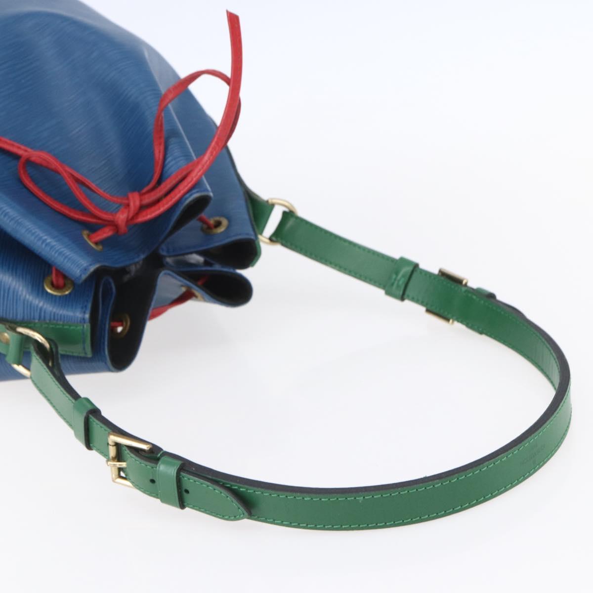 LOUIS VUITTON Epi Tricolor Noe Shoulder Bag Blue Red Green M44082 LV Auth ka219
