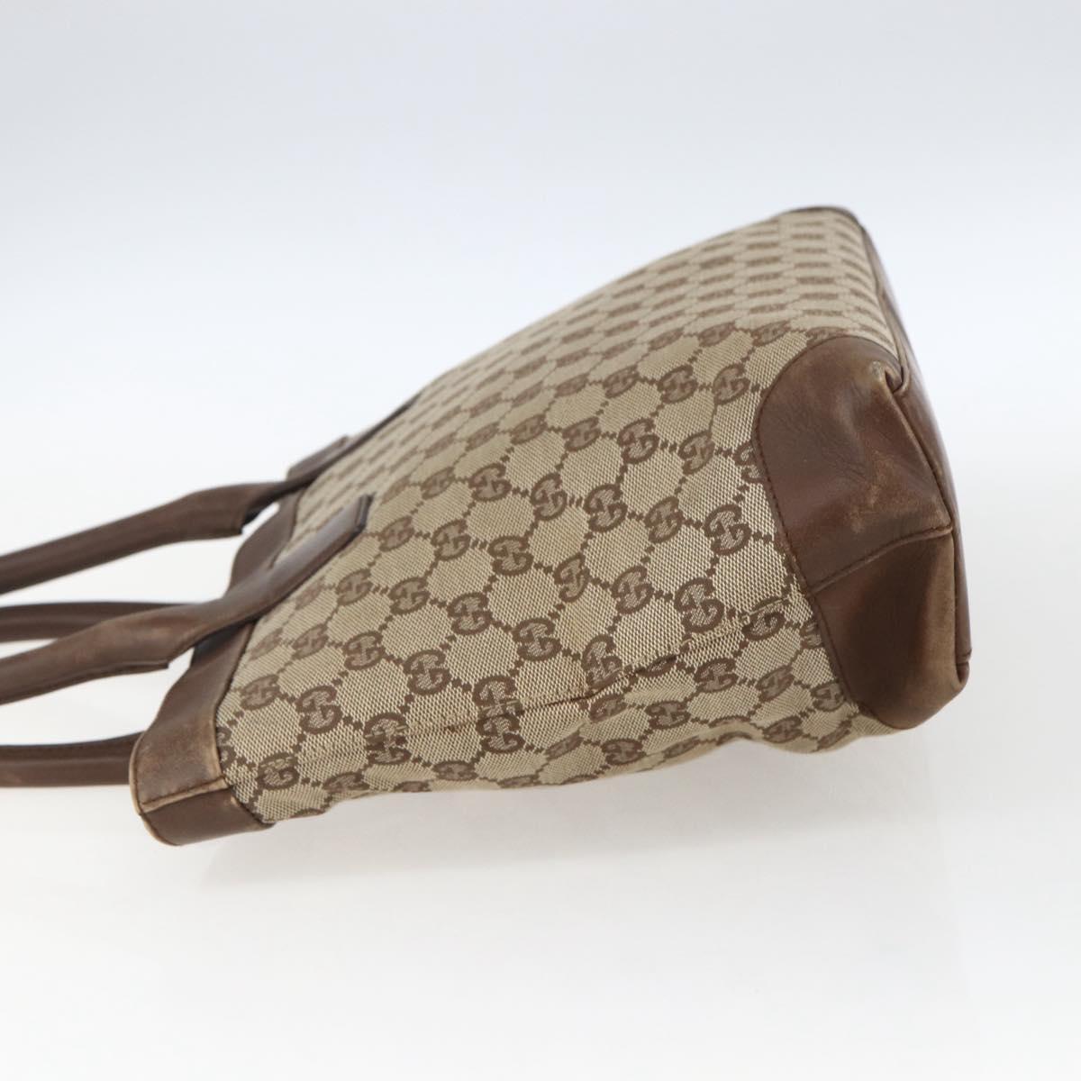 GUCCI GG Canvas Tote Bag Beige 002 1119 Auth ka2196