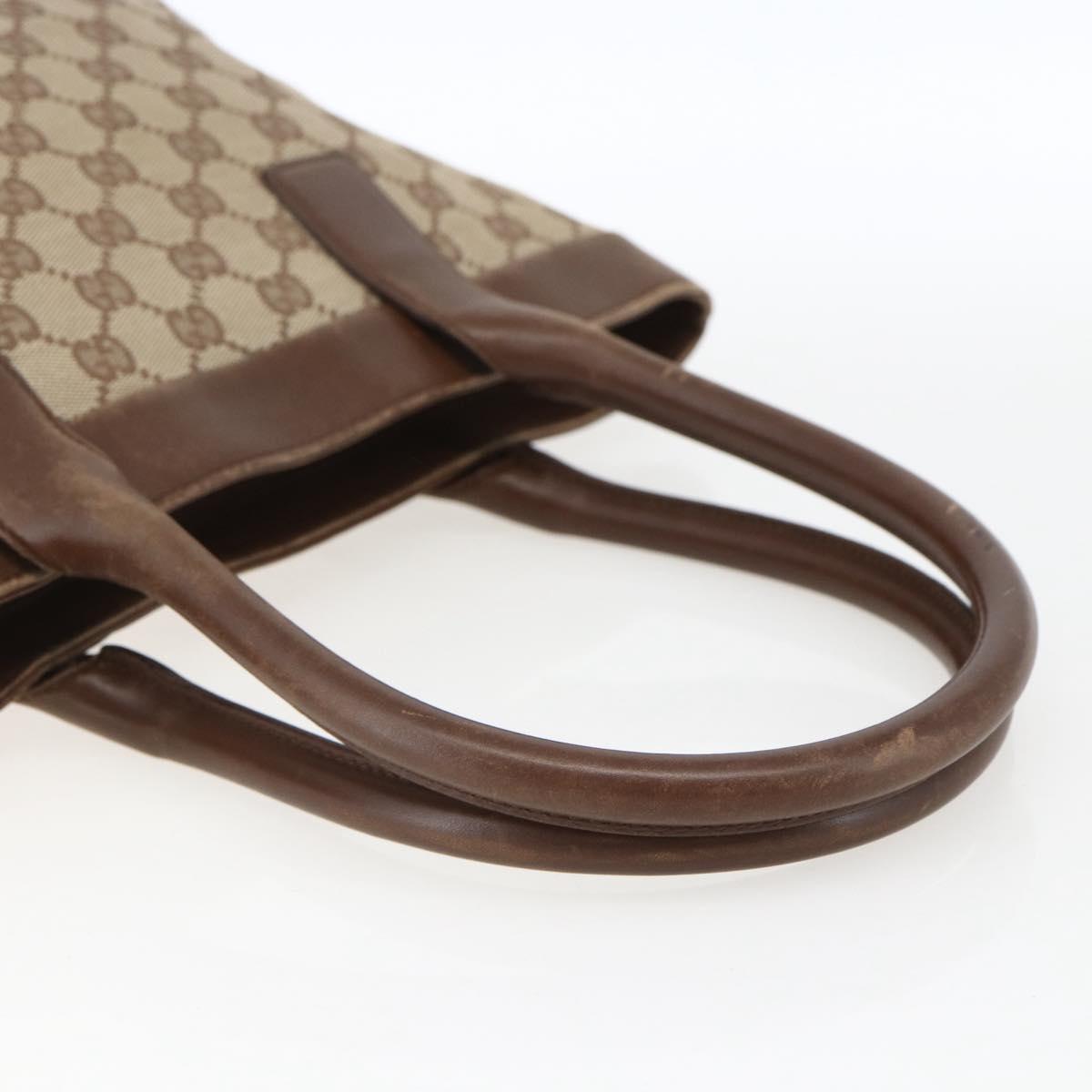 GUCCI GG Canvas Tote Bag Beige 002 1119 Auth ka2196