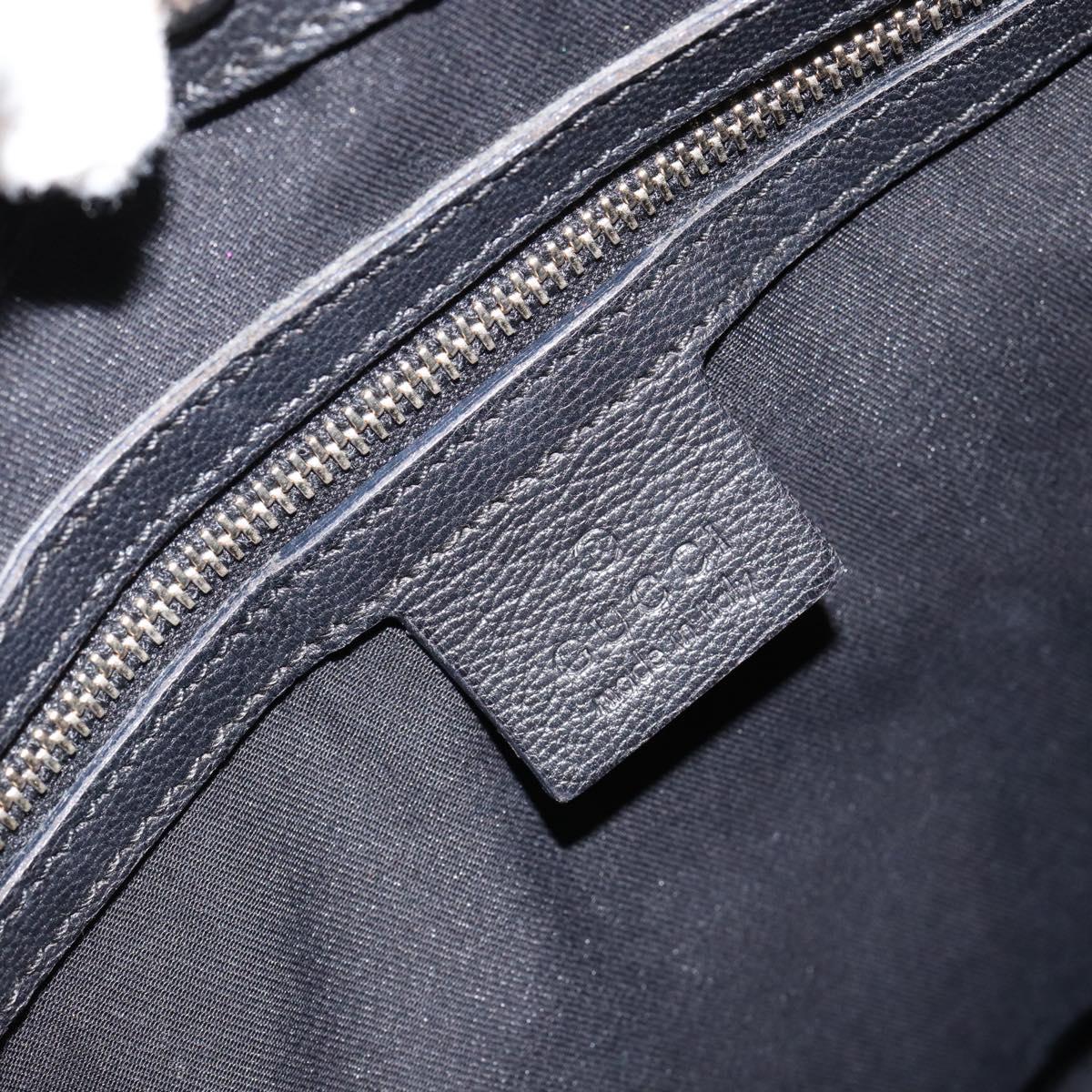 GUCCI Shoulder Bag Leather Black Gold 154392 Auth ka220