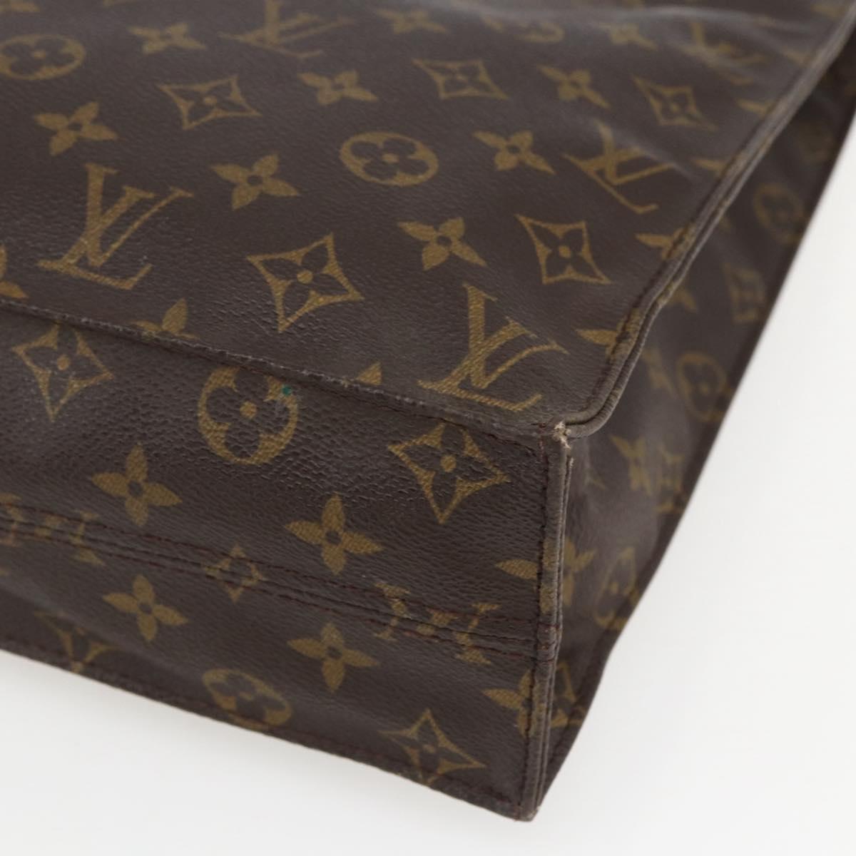 LOUIS VUITTON Monogram Sac Plat Hand Bag M51140 LV Auth ka2202