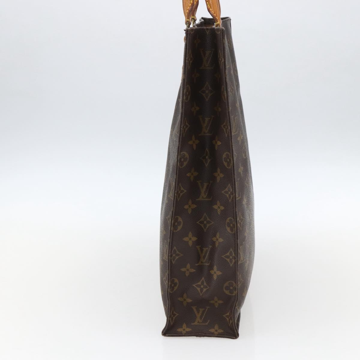 LOUIS VUITTON Monogram Sac Plat Hand Bag M51140 LV Auth ka2202