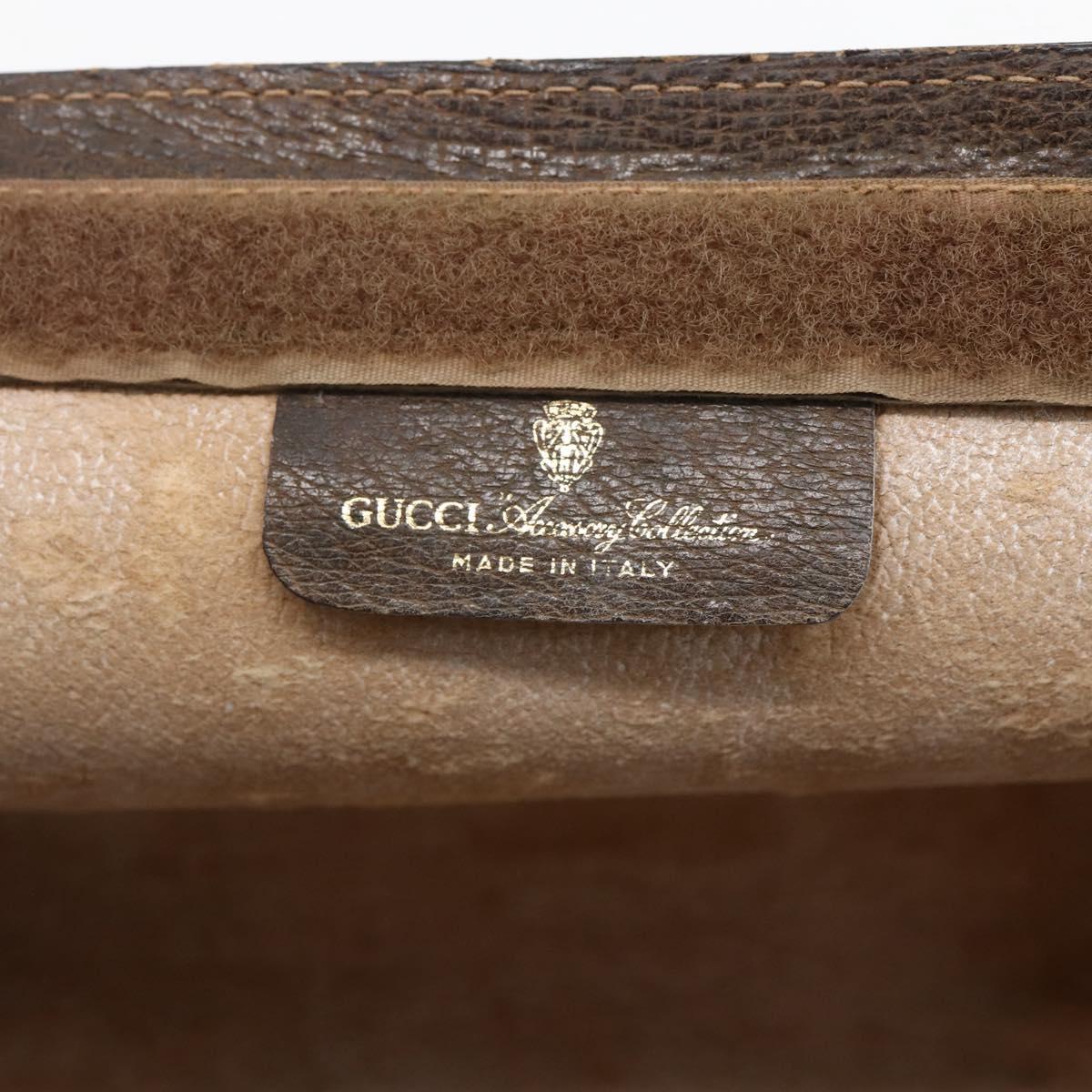 GUCCI GG Supreme Web Sherry Line Clutch Bag PVC Beige 67 014 2125 Auth ka2207