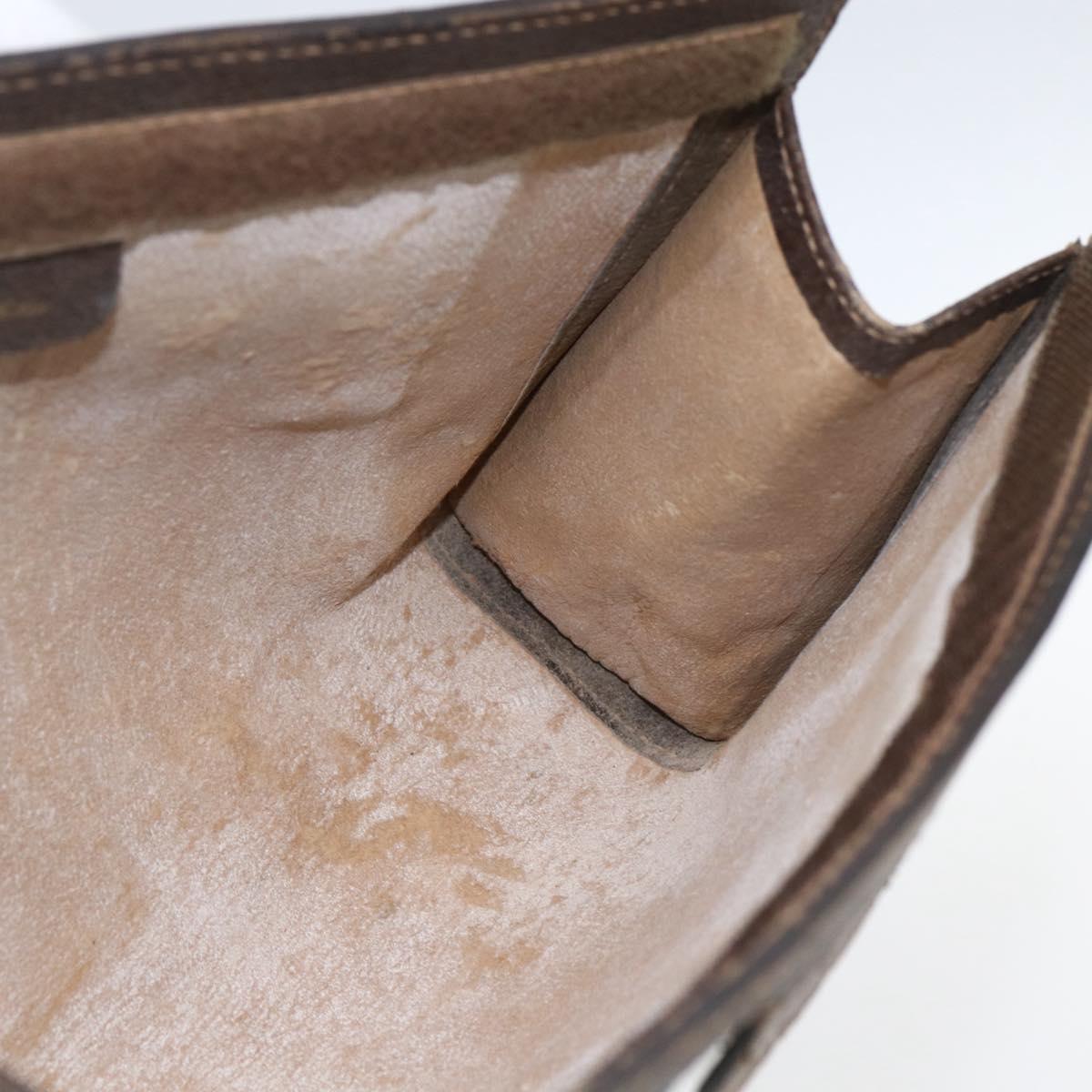 GUCCI GG Supreme Web Sherry Line Clutch Bag PVC Beige 67 014 2125 Auth ka2207