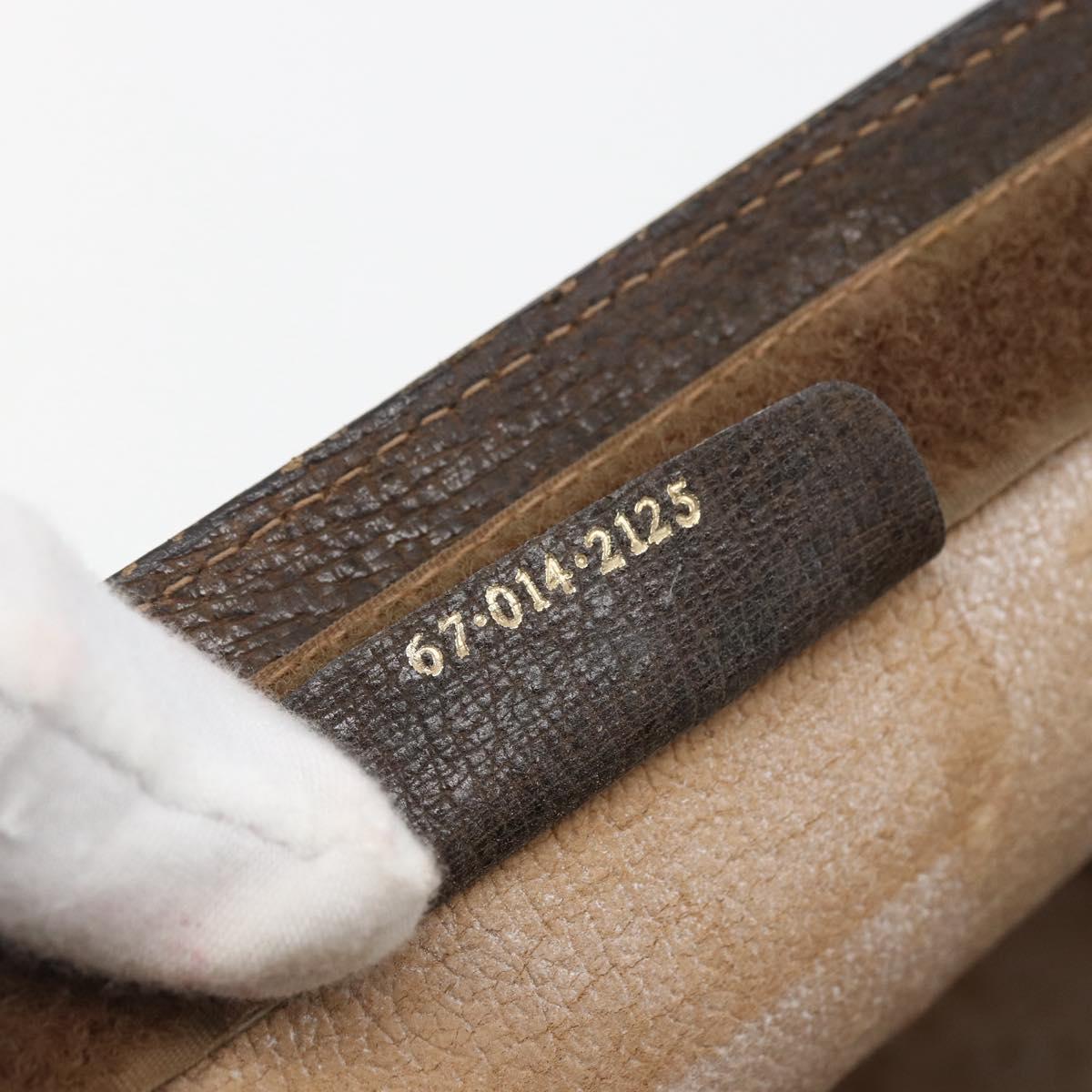 GUCCI GG Supreme Web Sherry Line Clutch Bag PVC Beige 67 014 2125 Auth ka2207