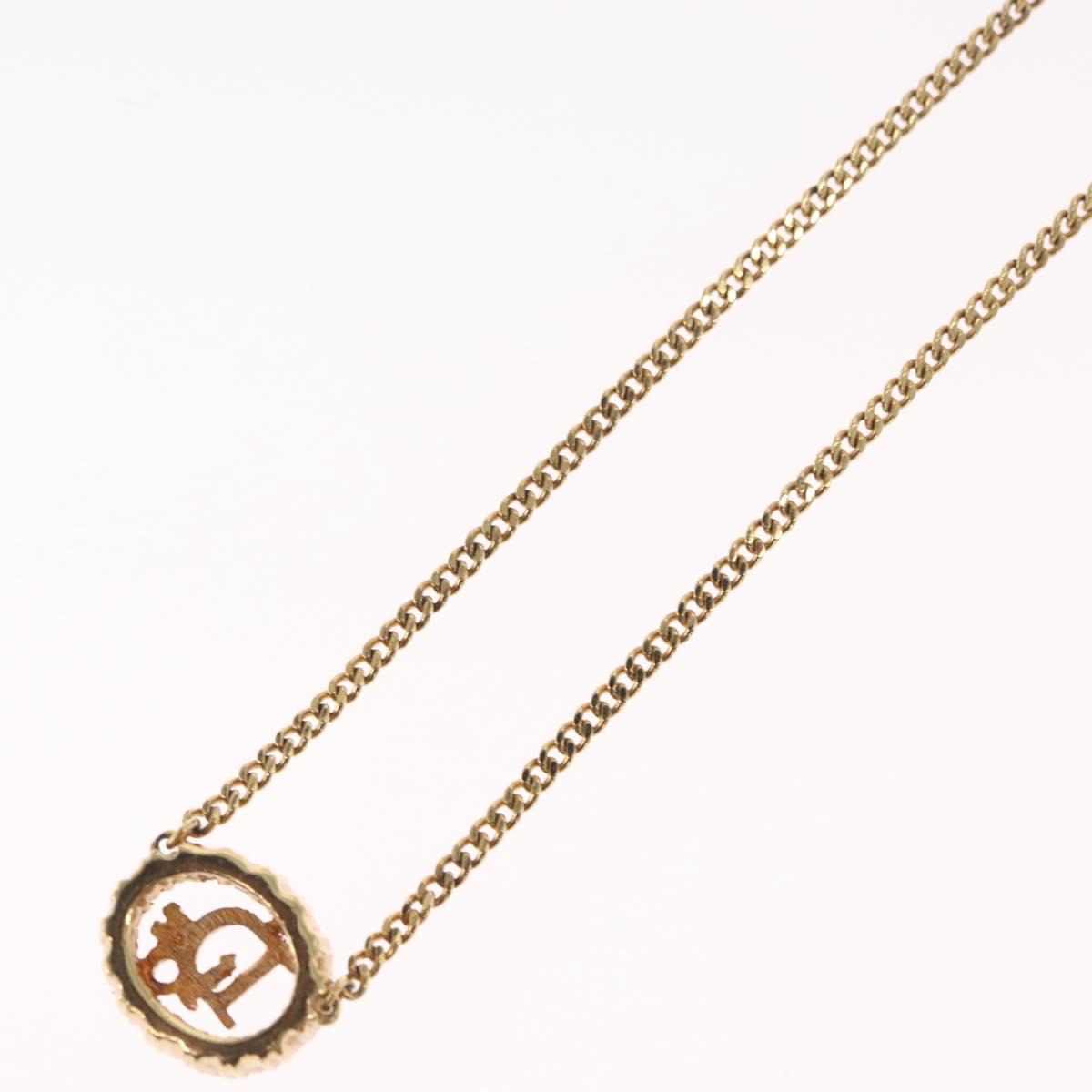 Christian Dior Necklace metal Gold Tone Auth ka2208