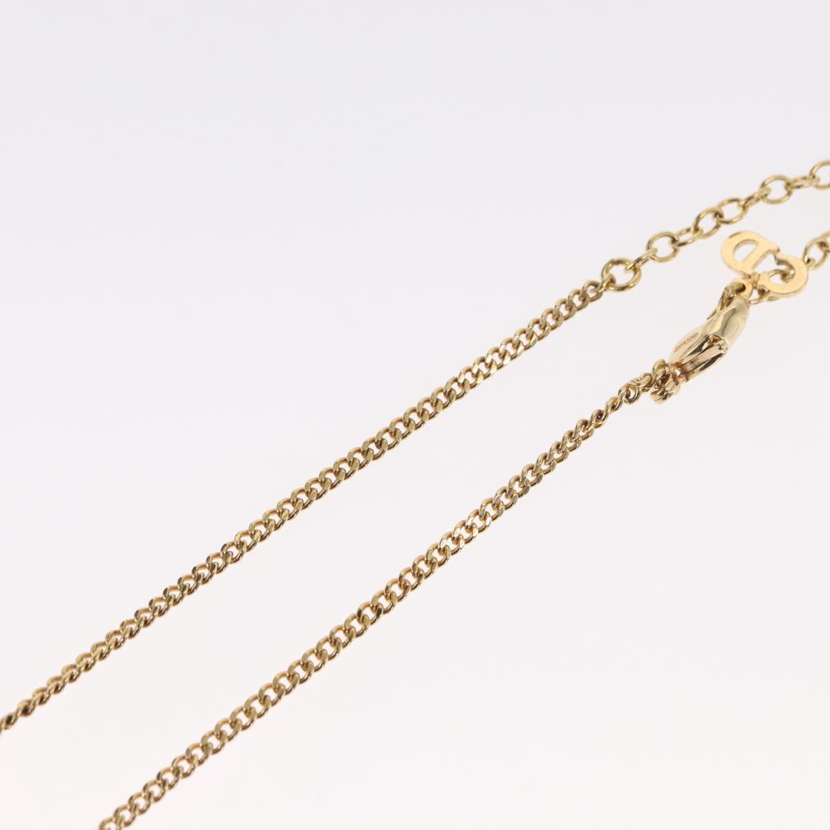 Christian Dior Necklace metal Gold Tone Auth ka2208