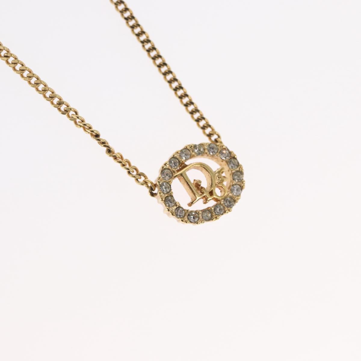 Christian Dior Necklace metal Gold Tone Auth ka2208