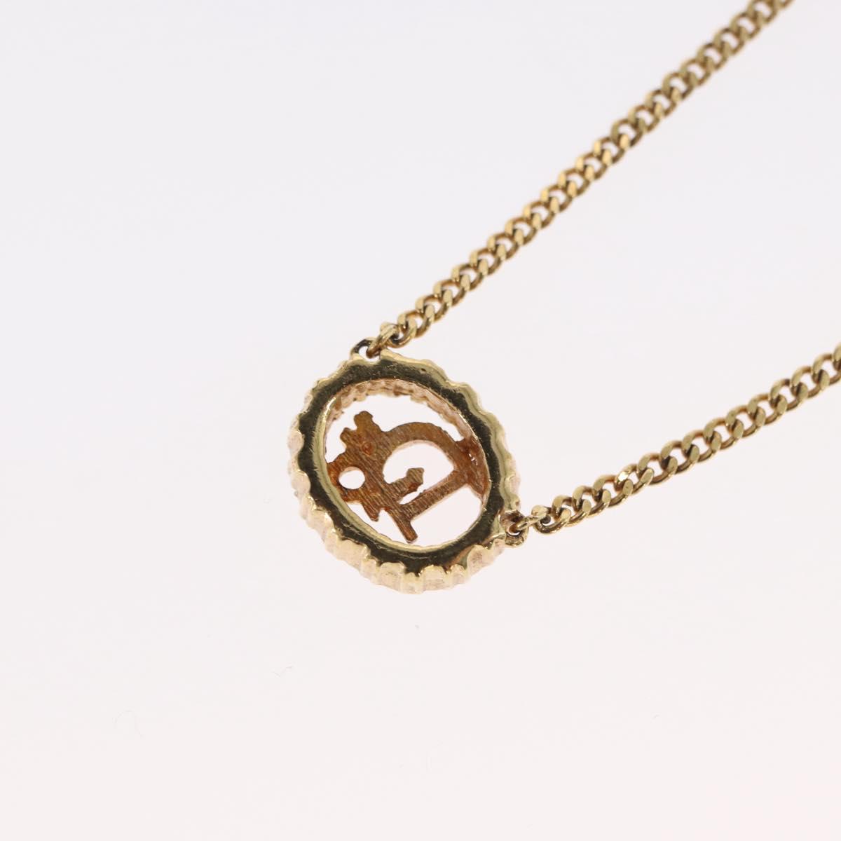 Christian Dior Necklace metal Gold Tone Auth ka2208