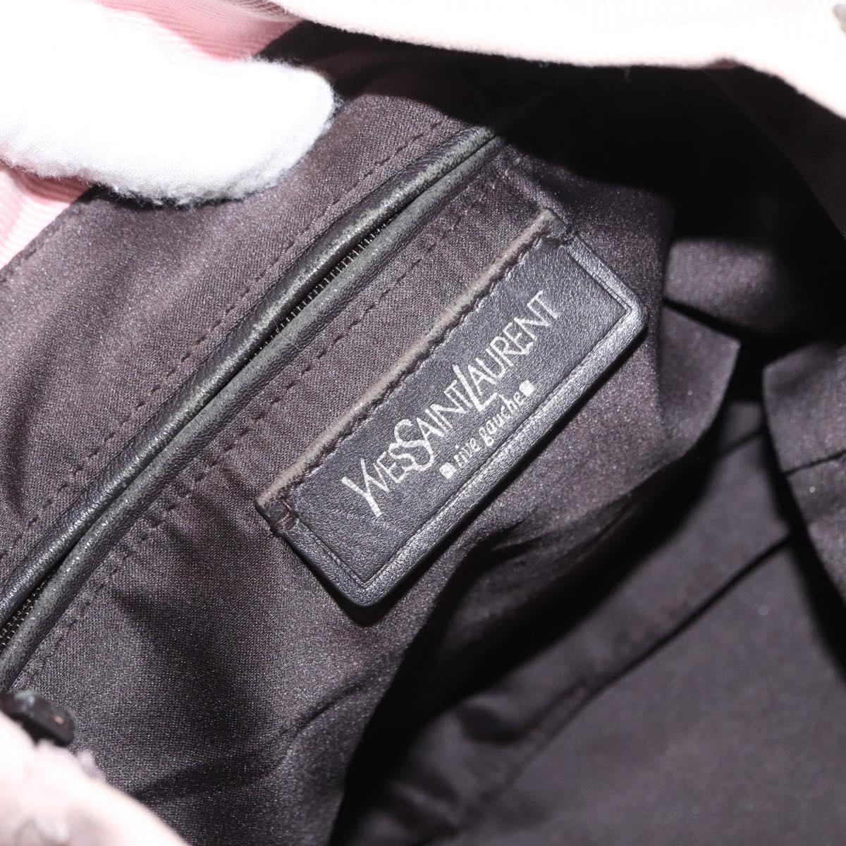SAINT LAURENT Tote Bag Canvas Pink Silver 123435 Auth ka221