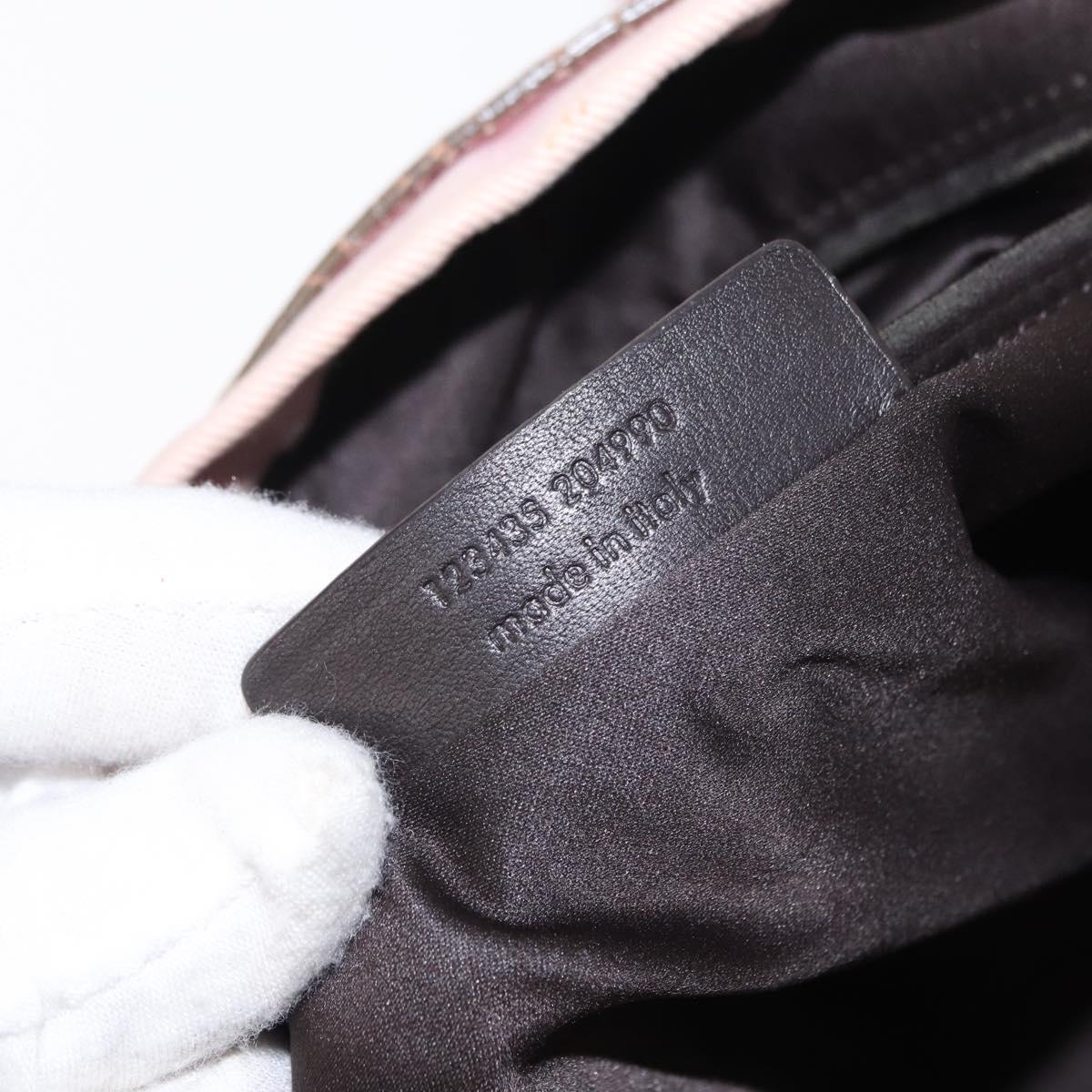 SAINT LAURENT Tote Bag Canvas Pink Silver 123435 Auth ka221