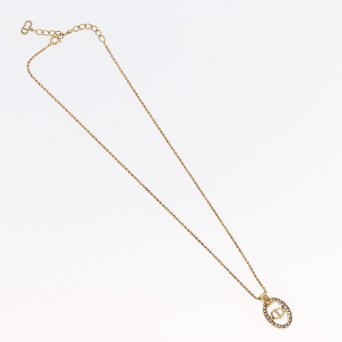 Christian Dior Necklace metal Gold Tone Auth ka2210