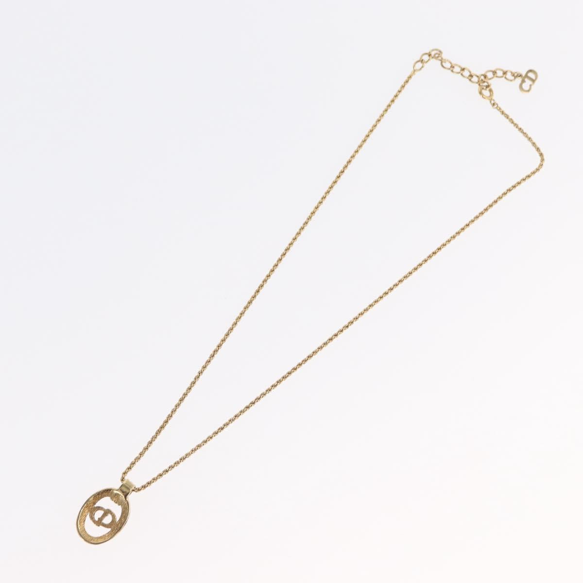 Christian Dior Necklace metal Gold Tone Auth ka2210