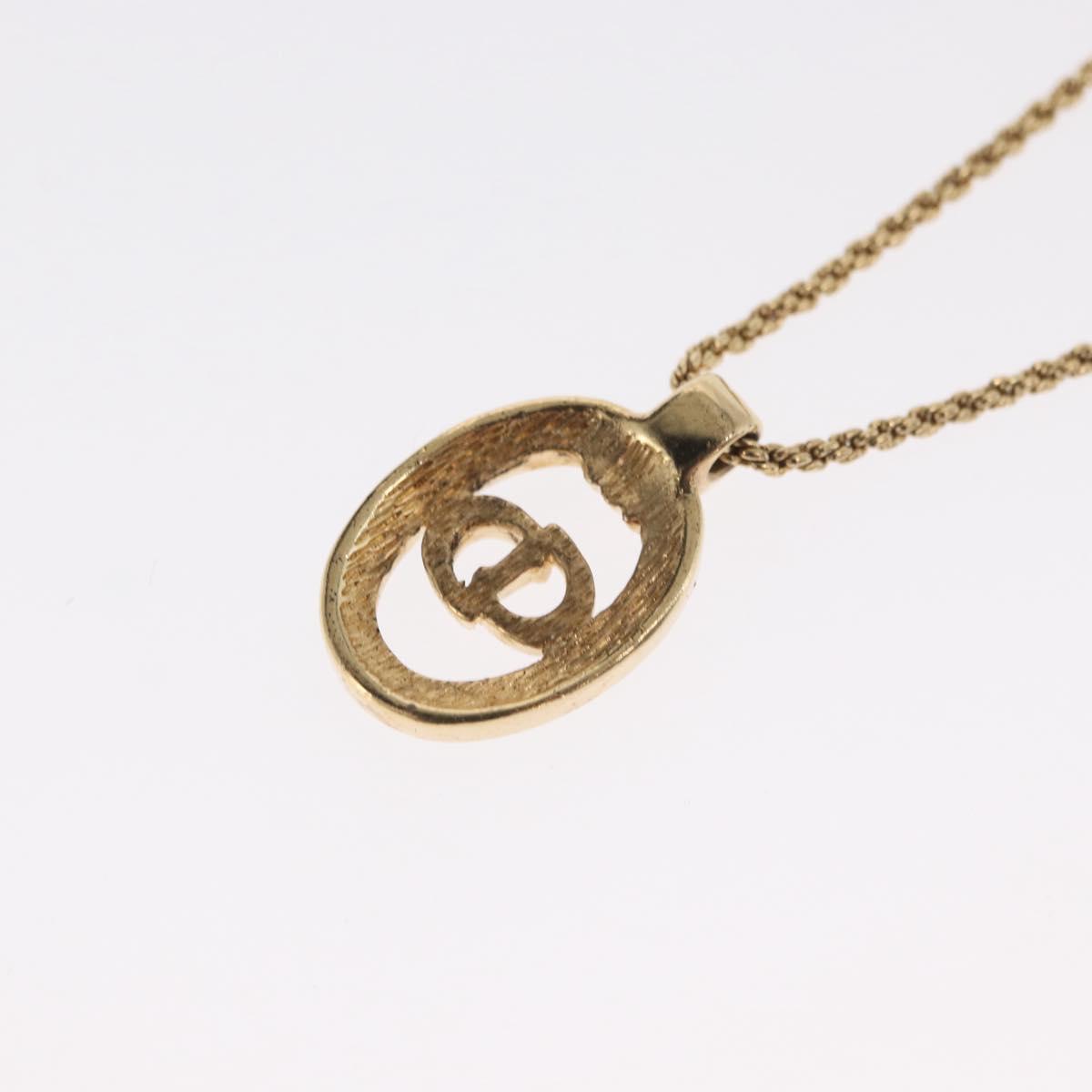 Christian Dior Necklace metal Gold Tone Auth ka2210