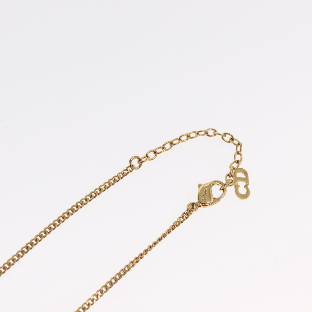 Christian Dior Necklace metal Gold Tone Auth ka2211