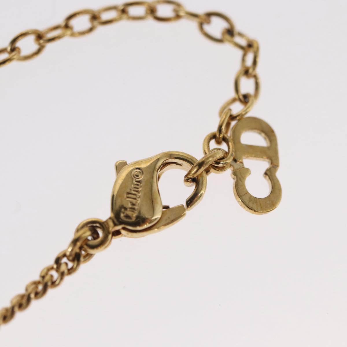 Christian Dior Necklace metal Gold Tone Auth ka2211