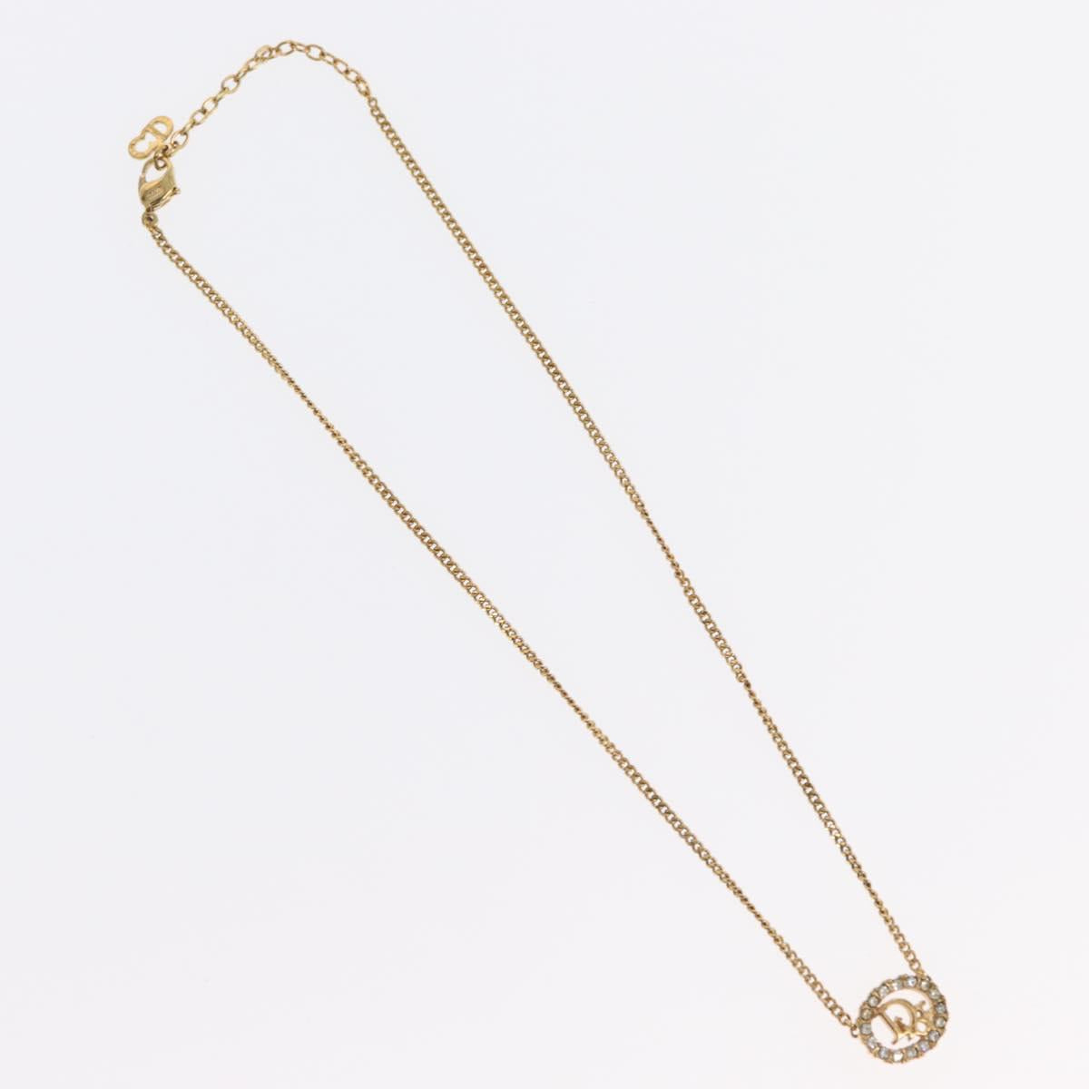 Christian Dior Necklace metal Gold Tone Auth ka2211