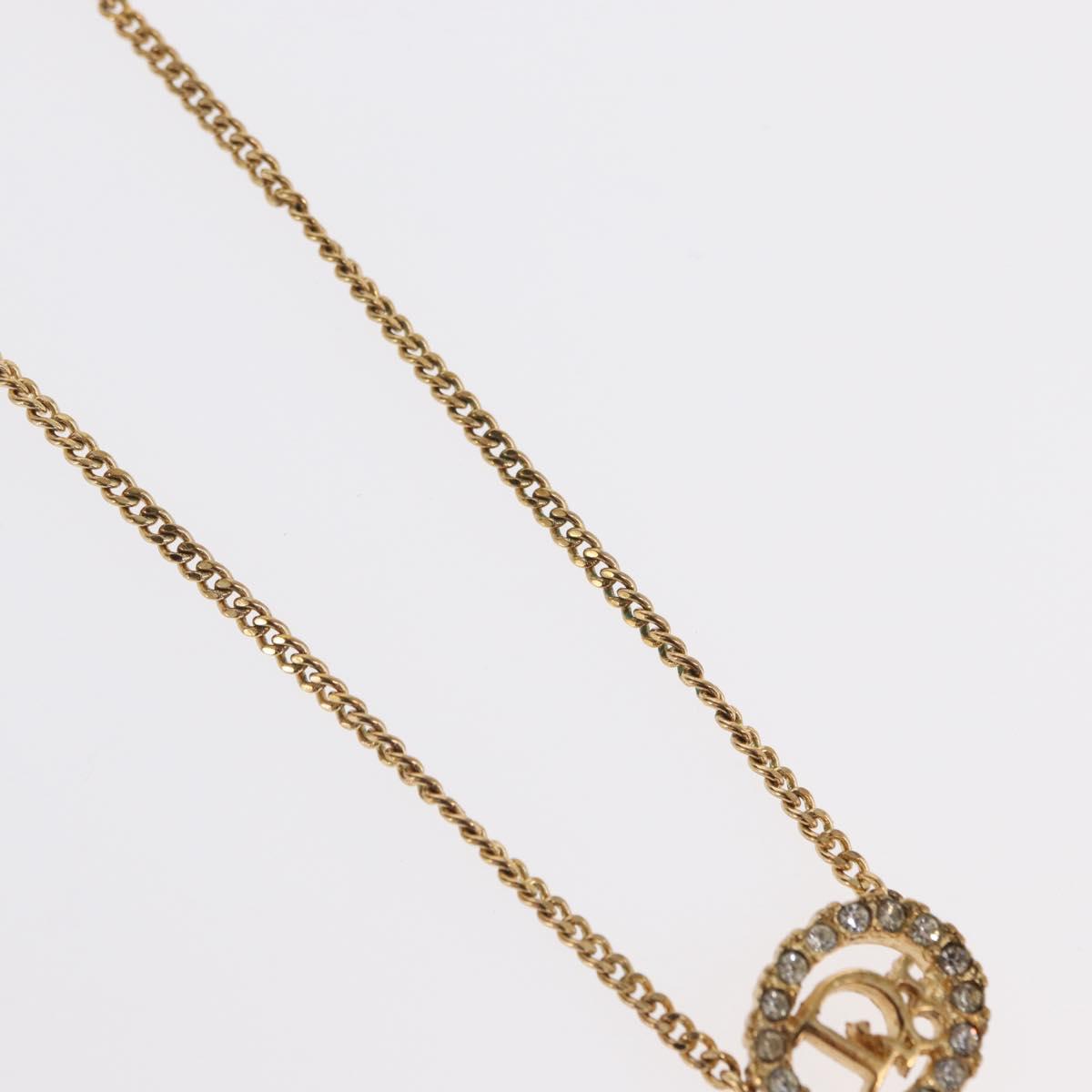 Christian Dior Necklace metal Gold Tone Auth ka2211