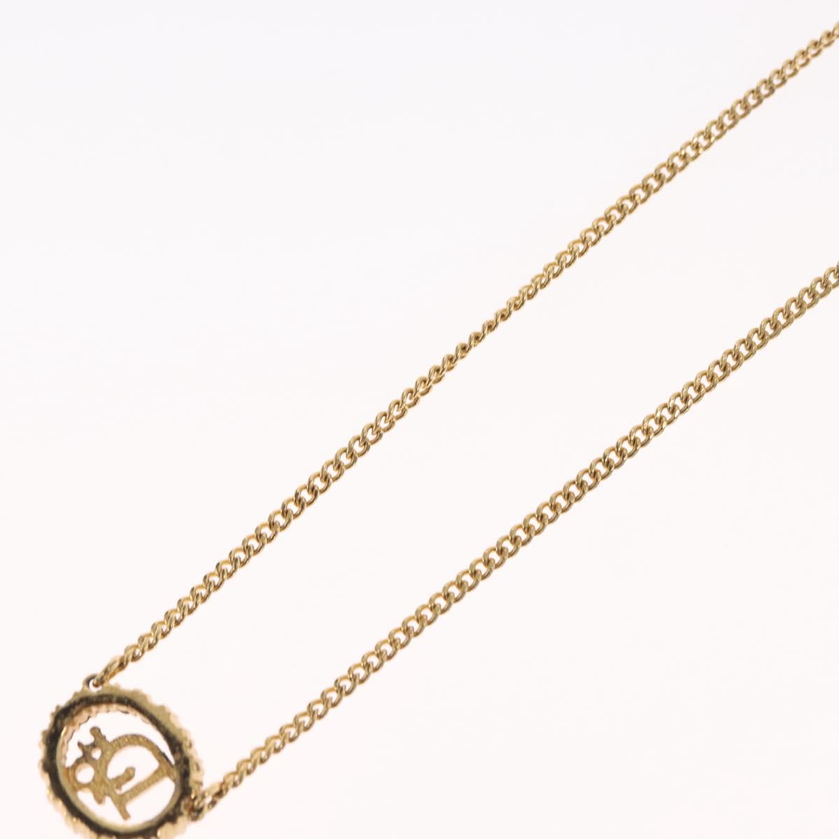 Christian Dior Necklace metal Gold Tone Auth ka2214