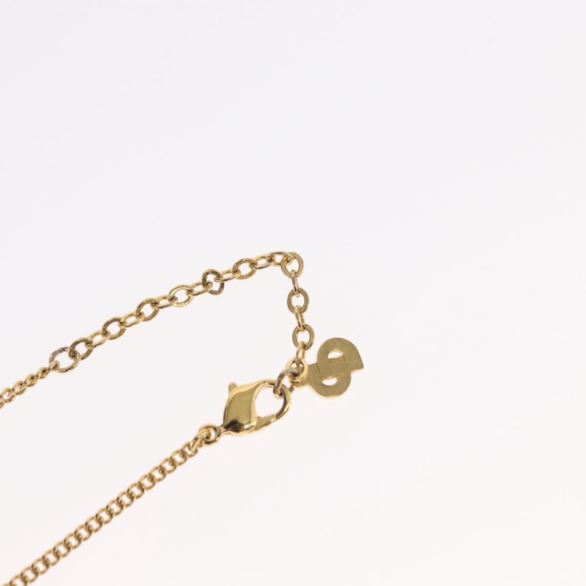 Christian Dior Necklace metal Gold Tone Auth ka2214