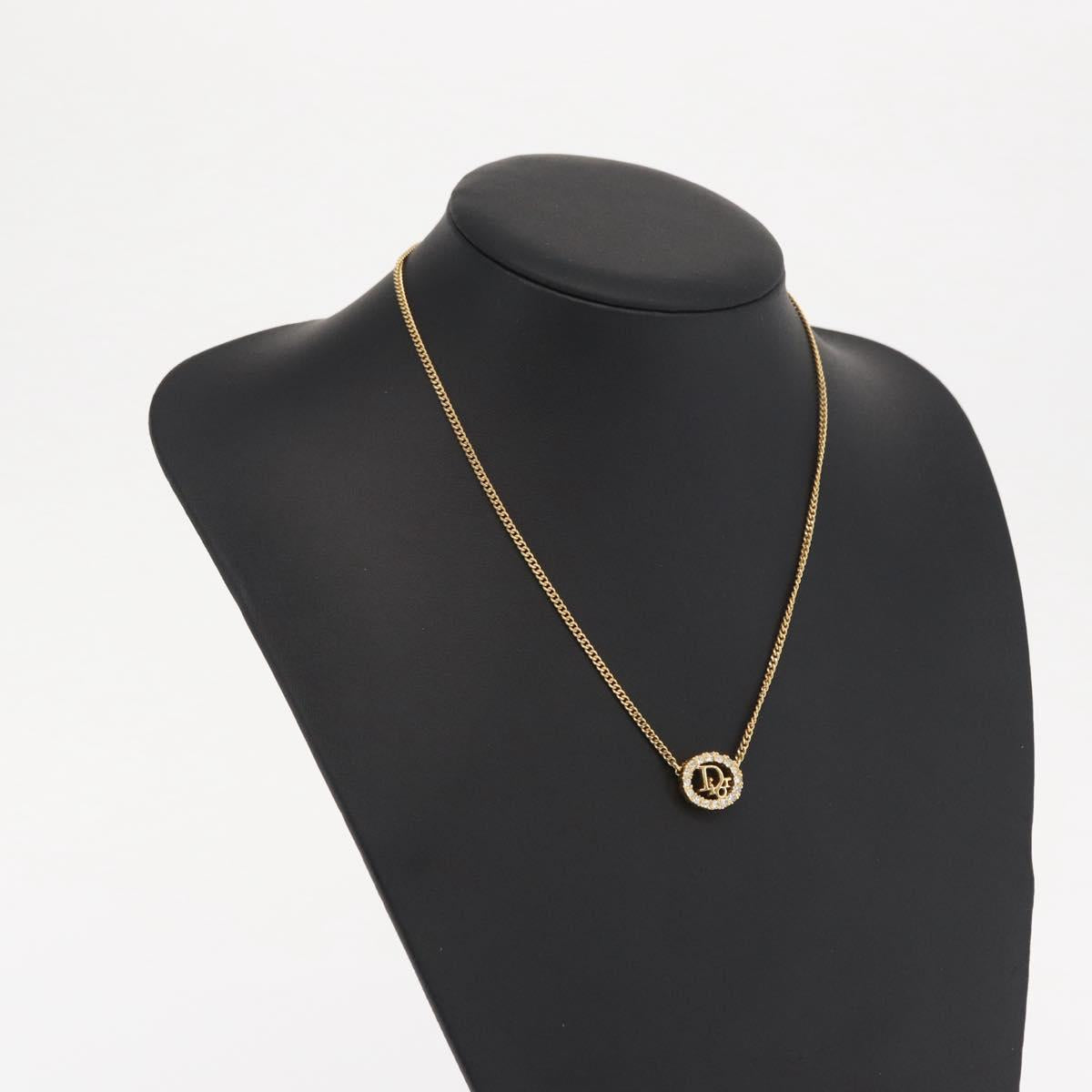 Christian Dior Necklace metal Gold Tone Auth ka2214