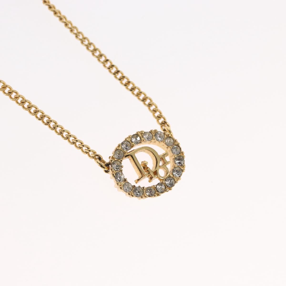 Christian Dior Necklace metal Gold Tone Auth ka2214