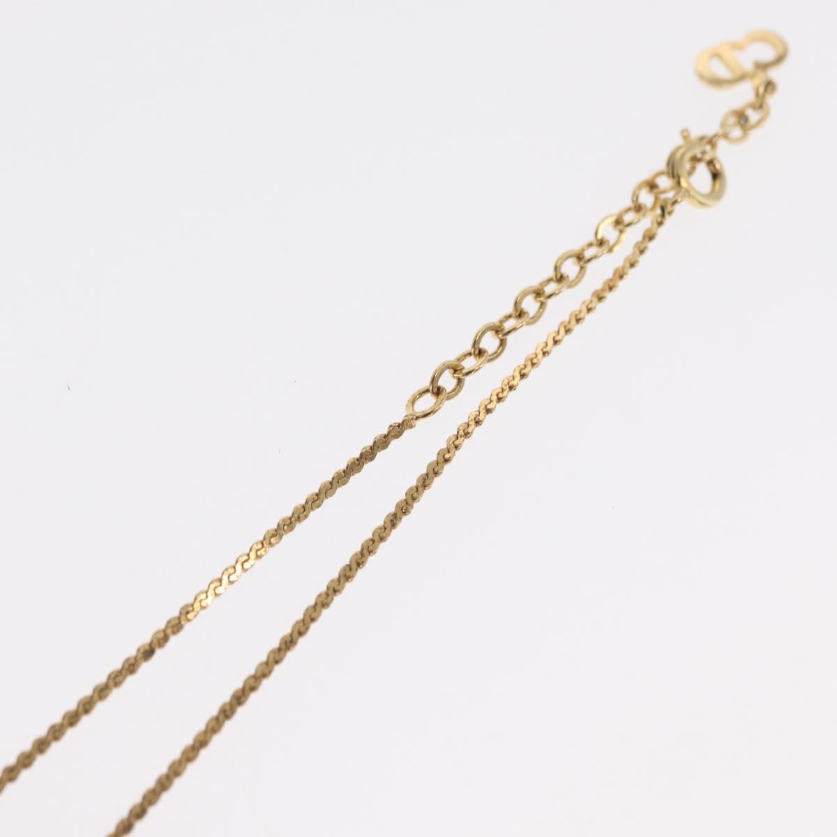 Christian Dior Necklace metal Gold Tone Auth ka2221