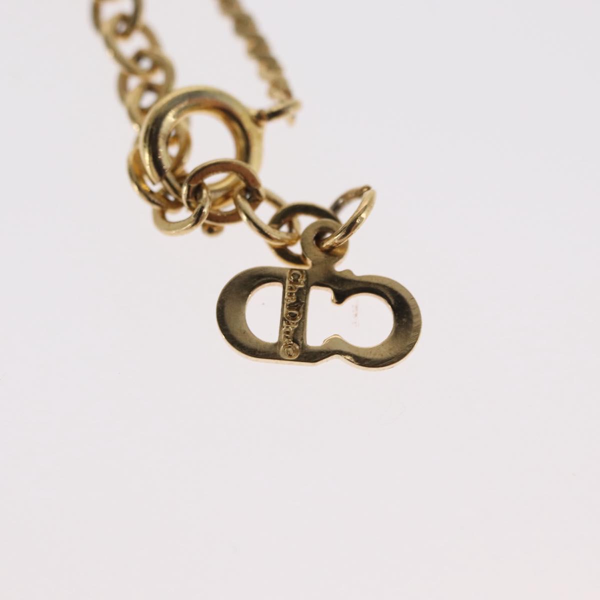 Christian Dior Necklace metal Gold Tone Auth ka2221