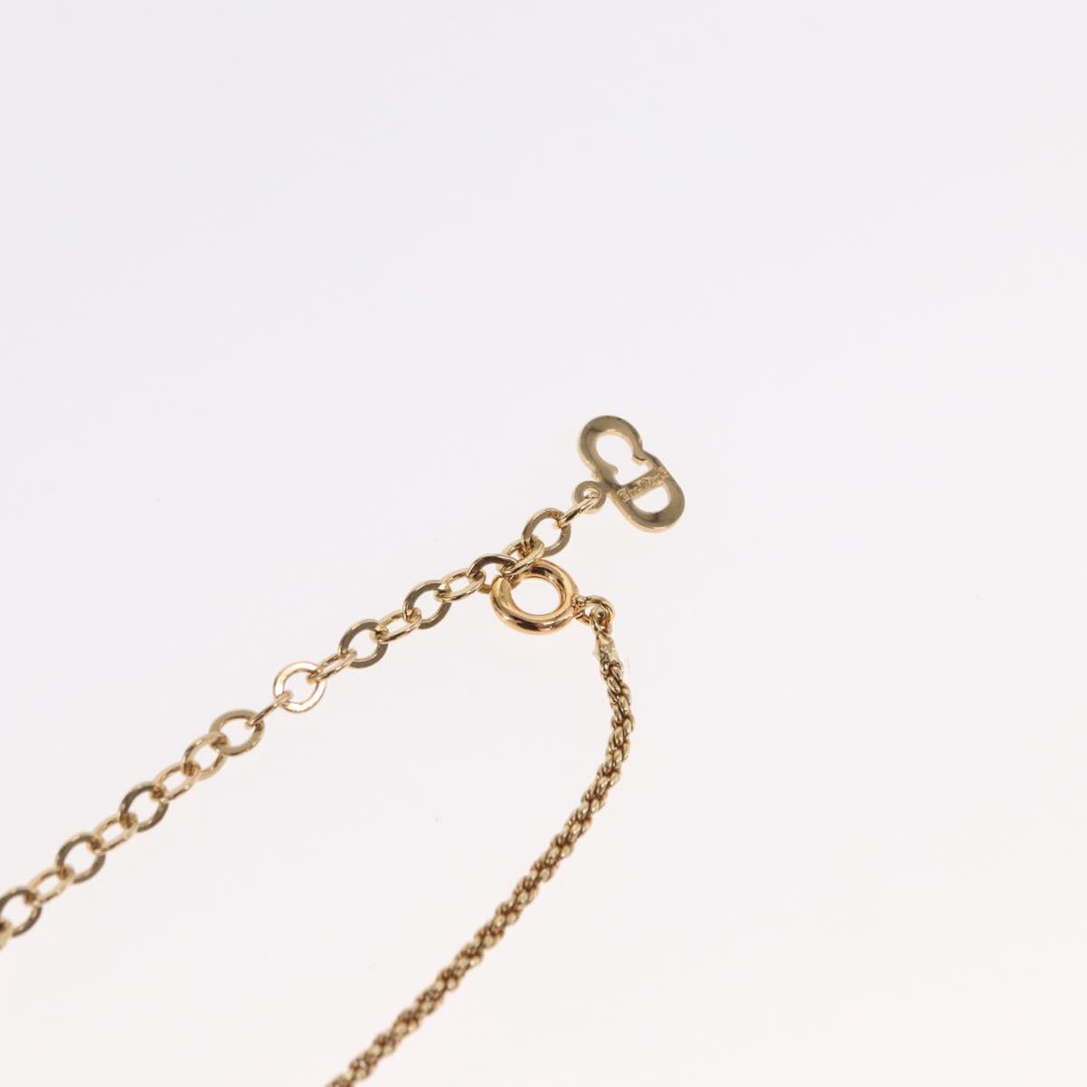 Christian Dior Necklace metal Gold Tone Auth ka2224