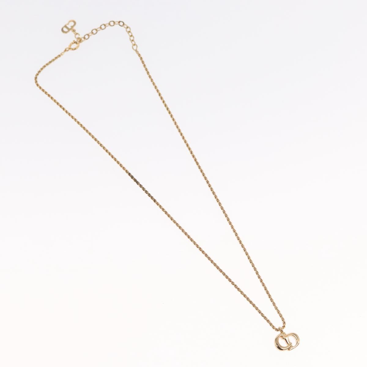 Christian Dior Necklace metal Gold Tone Auth ka2224