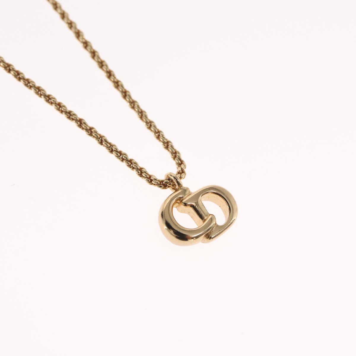 Christian Dior Necklace metal Gold Tone Auth ka2224