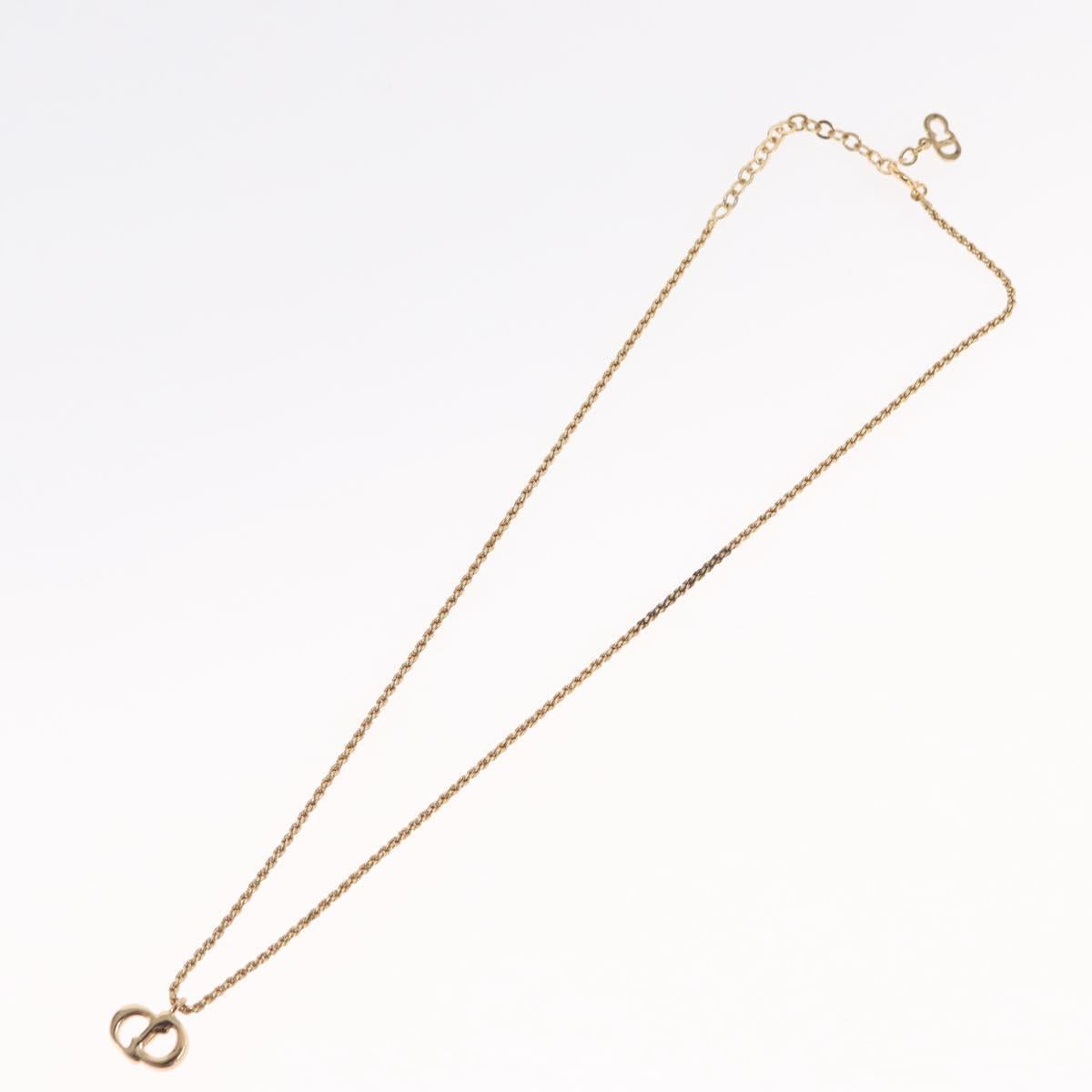 Christian Dior Necklace metal Gold Tone Auth ka2224