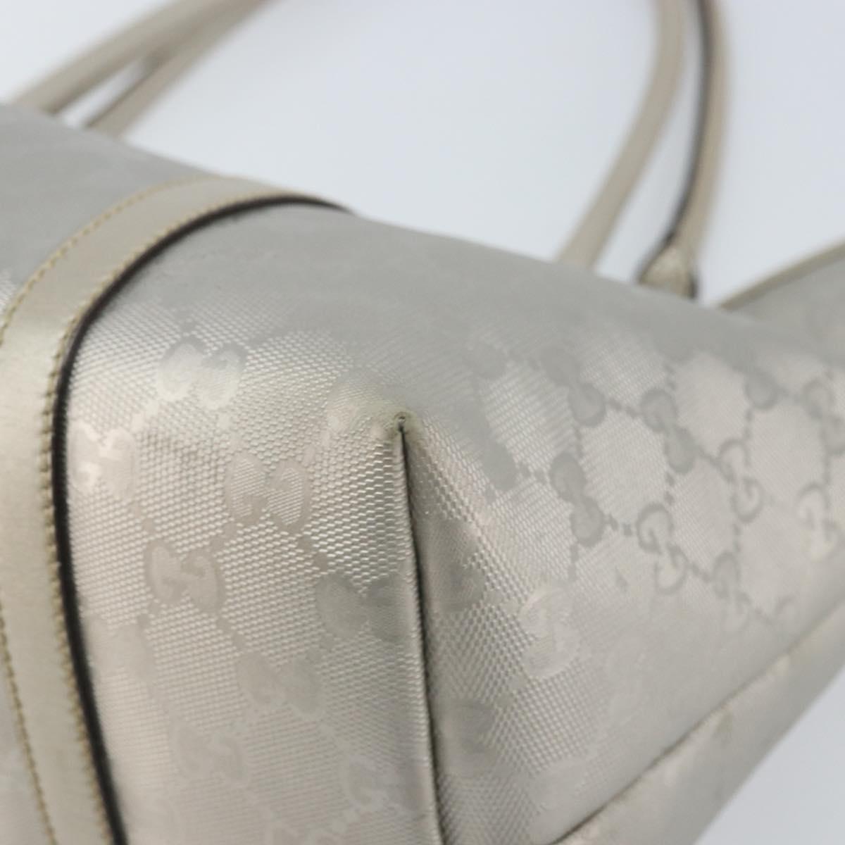GUCCI GG Implementation Tote Bag Silver 197953 Auth ka2232