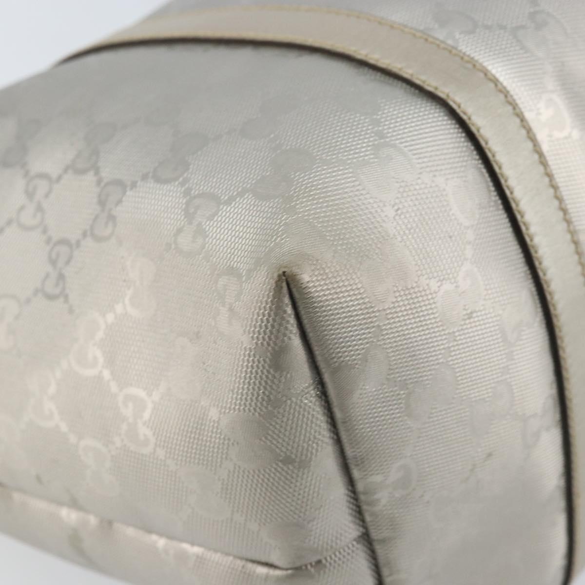 GUCCI GG Implementation Tote Bag Silver 197953 Auth ka2232