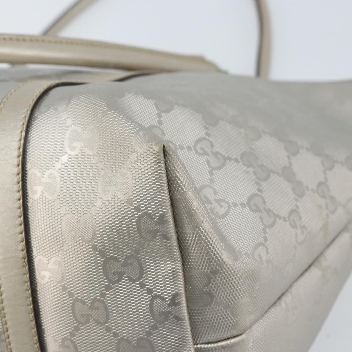GUCCI GG Implementation Tote Bag Silver 197953 Auth ka2232