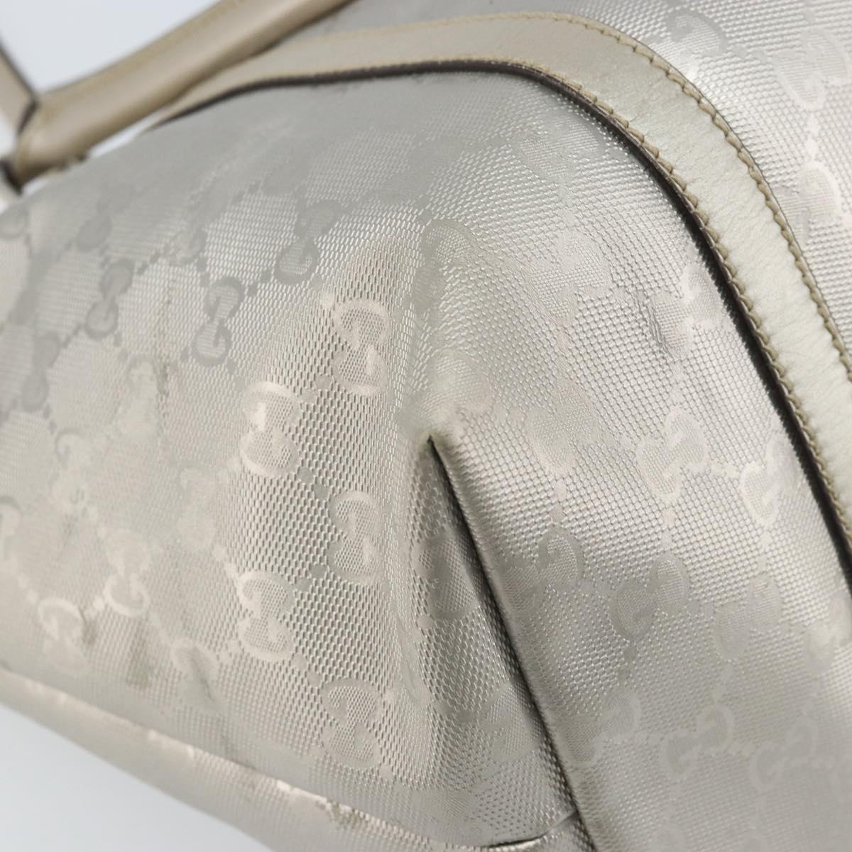 GUCCI GG Implementation Tote Bag Silver 197953 Auth ka2232