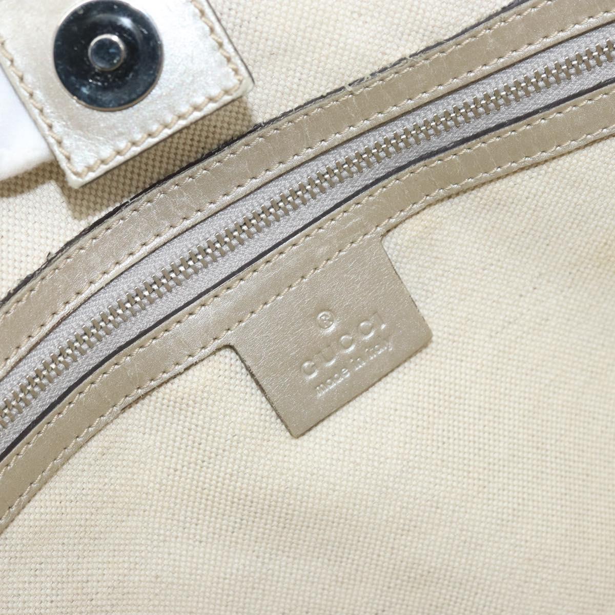 GUCCI GG Implementation Tote Bag Silver 197953 Auth ka2232