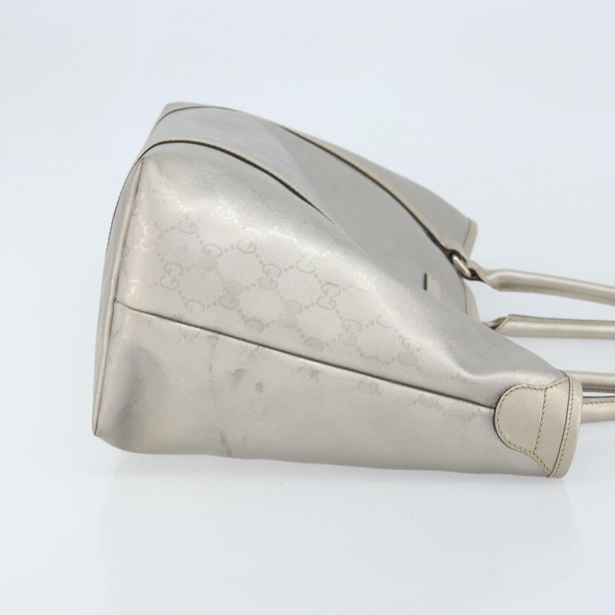 GUCCI GG Implementation Tote Bag Silver 197953 Auth ka2232