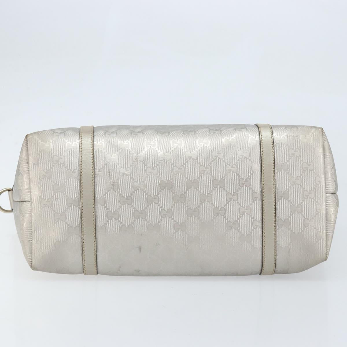 GUCCI GG Implementation Tote Bag Silver 197953 Auth ka2232